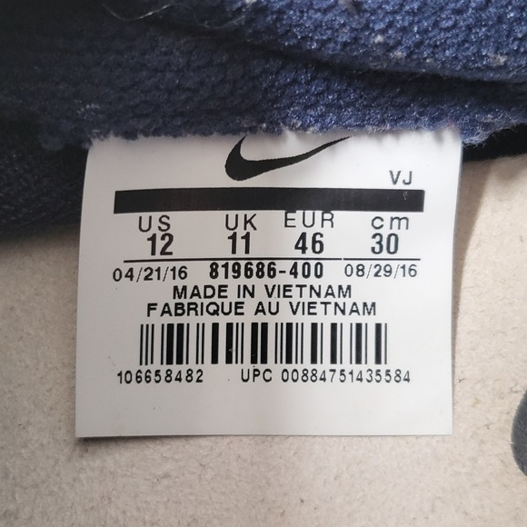 Nike Sock Dart Shoes Men's 12 Blue White Sneakers Running - Picture 5 of 13